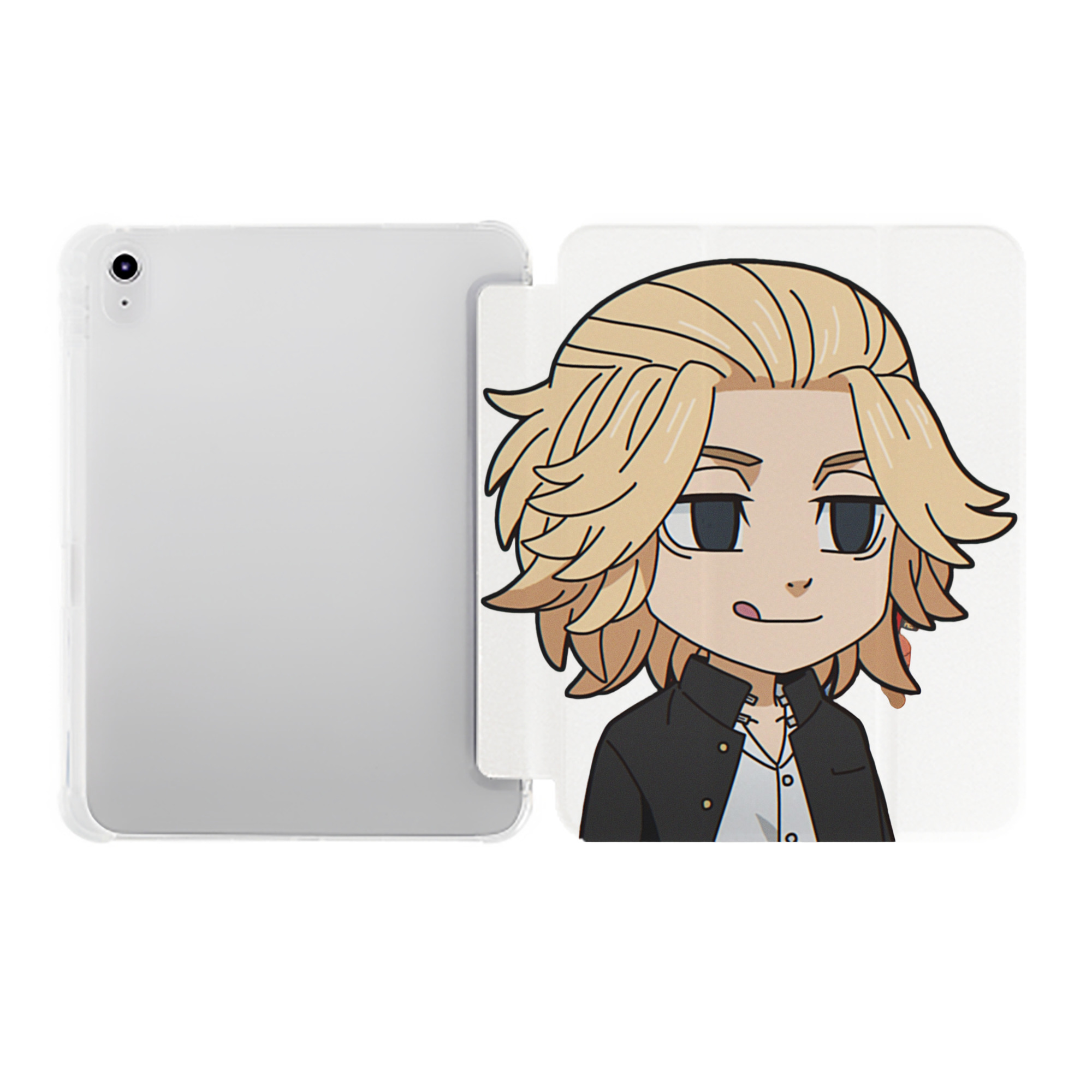 （画像用） 東京リベンジャーズ Tokyo Revengers IPad ケース ペン収納付き 三つ折りスタンド PUレザー×シリコン 対応機種9.5/10.5/10.9インチ